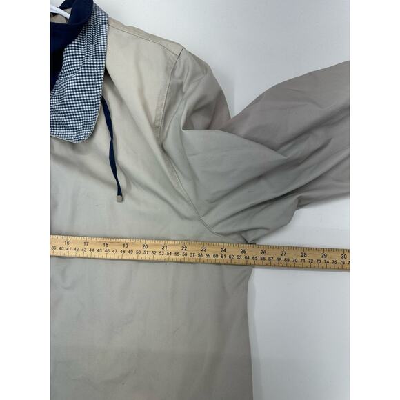 CS Signature Womens Jacket Size 1X Double Closure Cream Navy Blue Faux Mock Neck - Picture 12 of 15